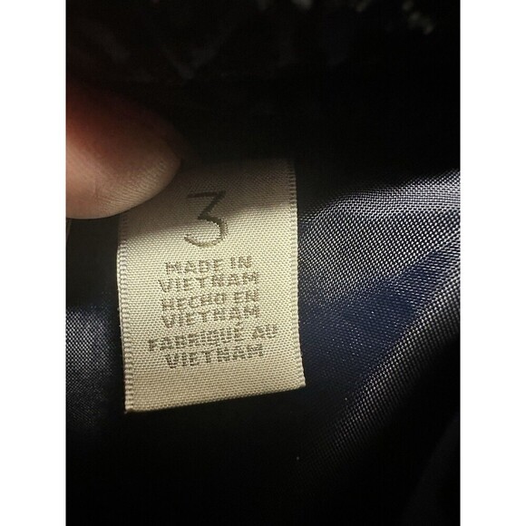 Chico’s Zenergy Women’s XL Blue Black Paisley Flocked Jacket Coat Fall - Picture 4 of 6